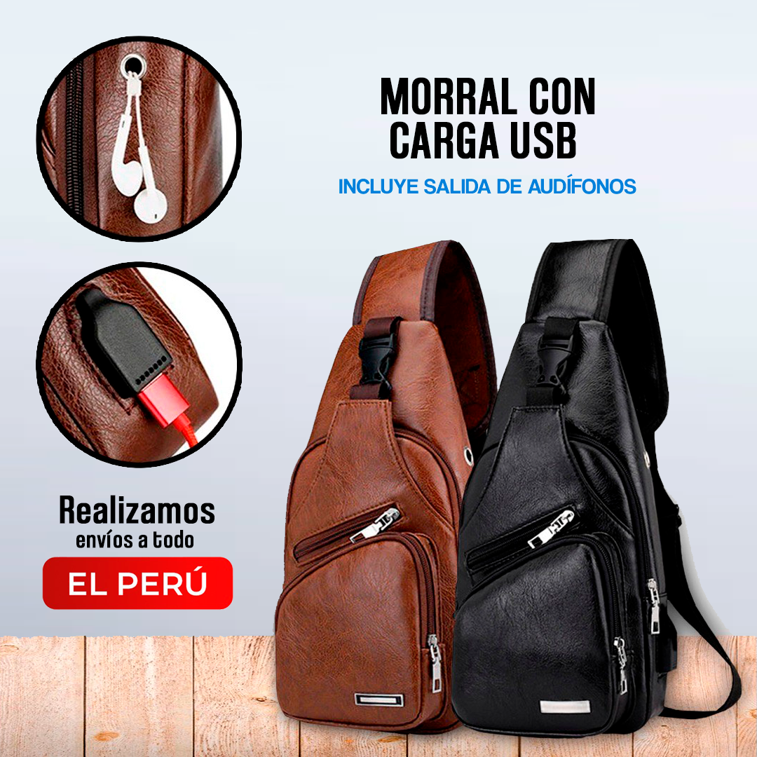 MORRAL CON CARGA USB