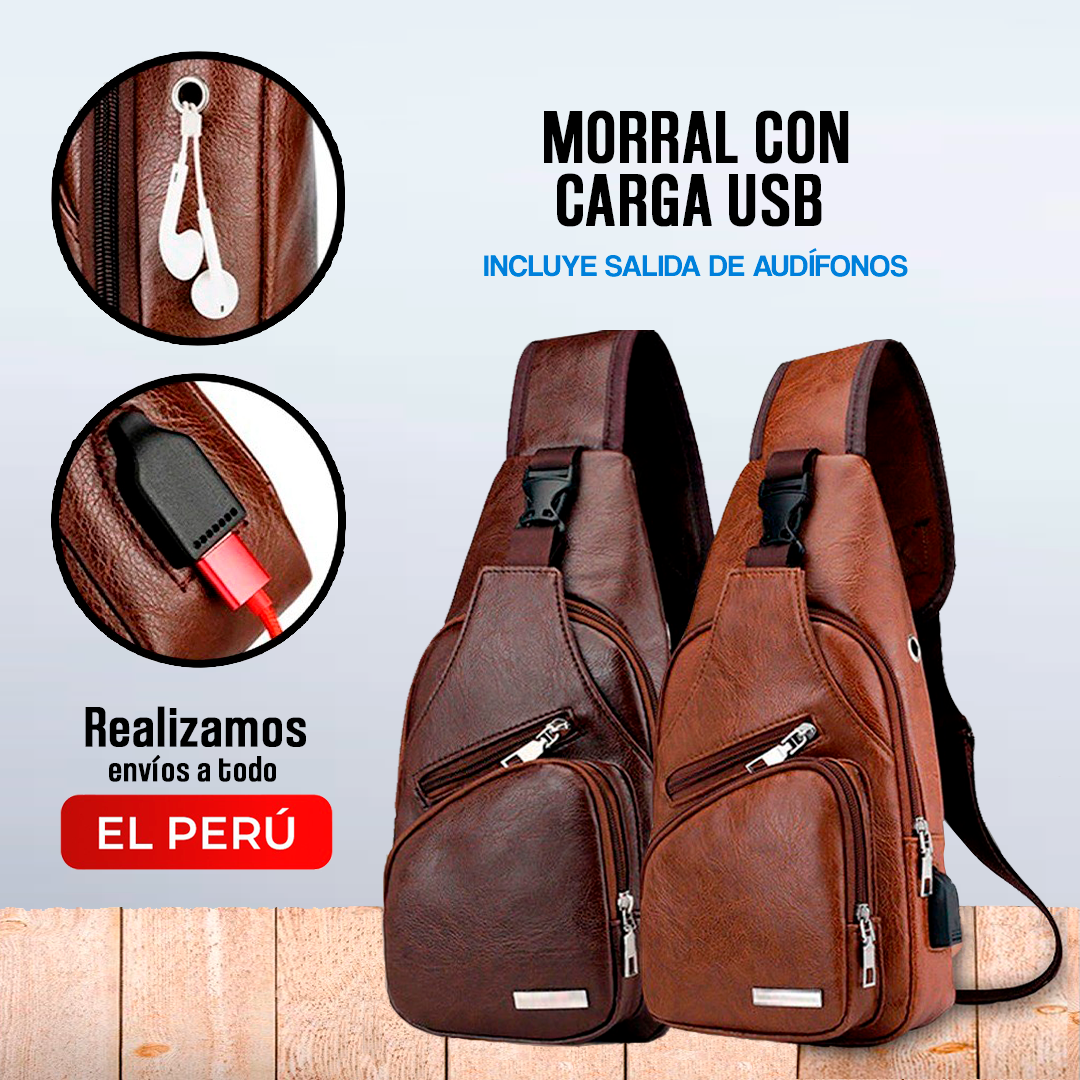 MORRAL CON CARGA USB